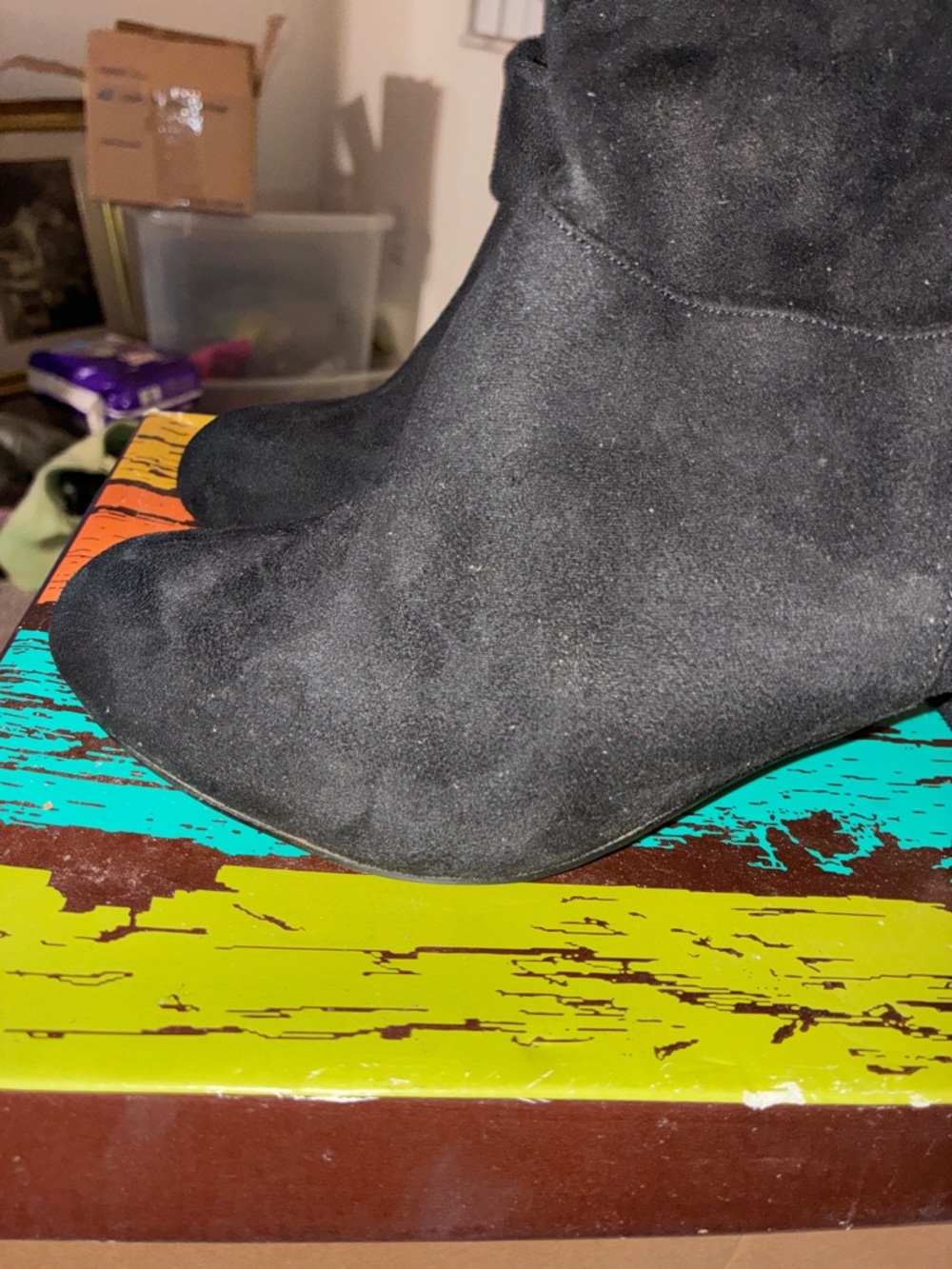 Zigi Soho Black Suede Ankle Tie Heeled Boots - Picture 4 of 16